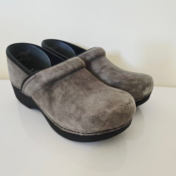 Dansko XP 2.0 Slate Marbled Nubuck Leather Clog Purple Gray Size EU 38 US 7.5 8 - Picture 2 of 9